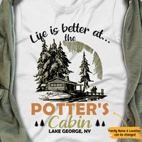 Personalized Family At The Cabin White T Shirt JN252 95O65 thumb 1