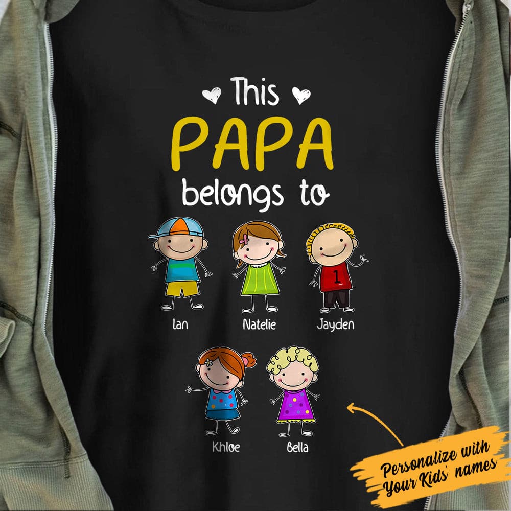 Personalized Grandpa Doodle T Shirt SMY224 81O34
