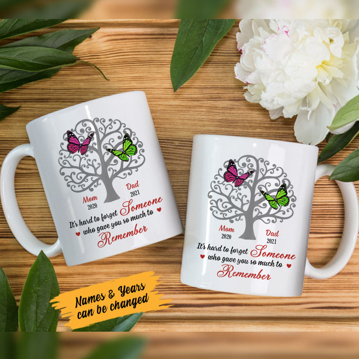 Personalized Memorial Butterflies Angel Mom Dad Mug MR121 65O58 1