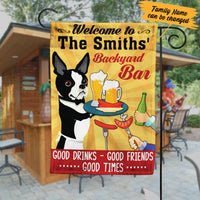 Personalized Boston Terrier Dog Bar Flag AG182 73O57 thumb 1