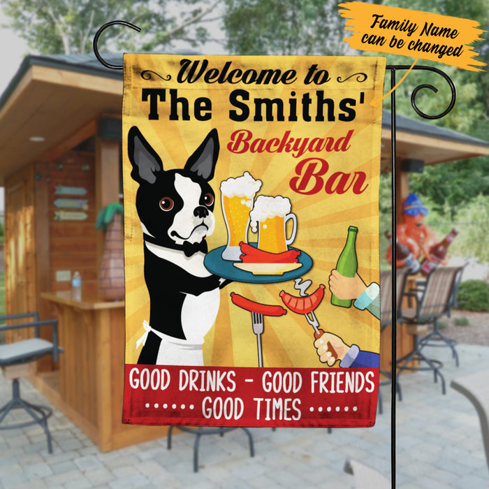 Personalized Boston Terrier Dog Bar Flag AG182 73O57 1