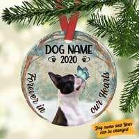 Personalized Forever In Our Hearts Boston Terrier Dog Memorial  Ornament OB271 73O36 thumb 1