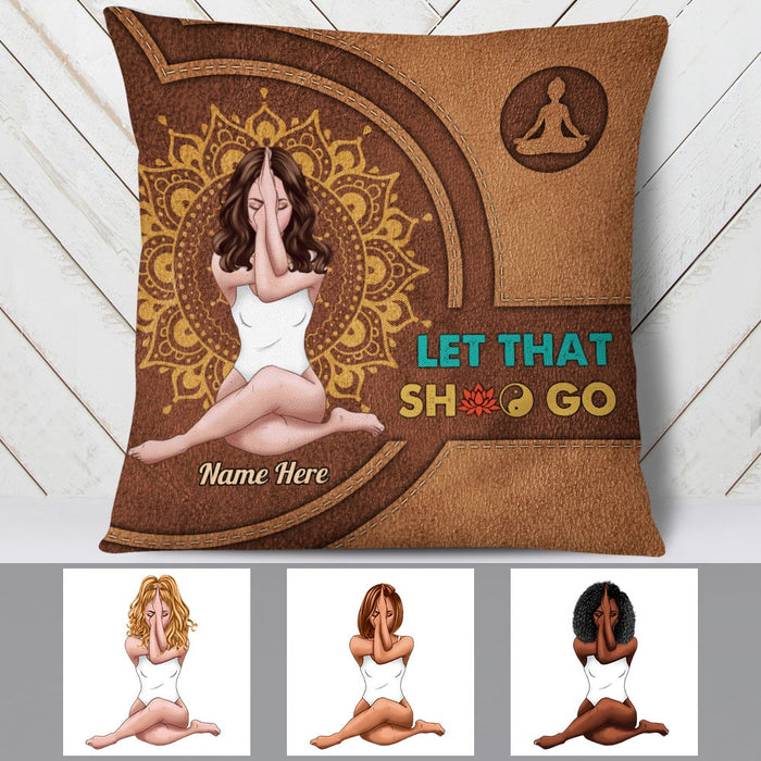 Personalized Yoga Girl Pillow NB201 87O53 1