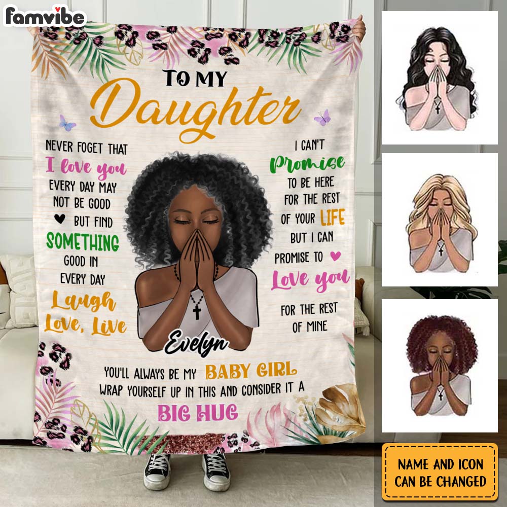 Personalized Gift For Daughter I Love You From Mom Blanket 31279 Primary Mockup