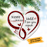 Personalized Butterfly Memorial Mom Dad Heart Ornament NB125 85O58 thumb 1