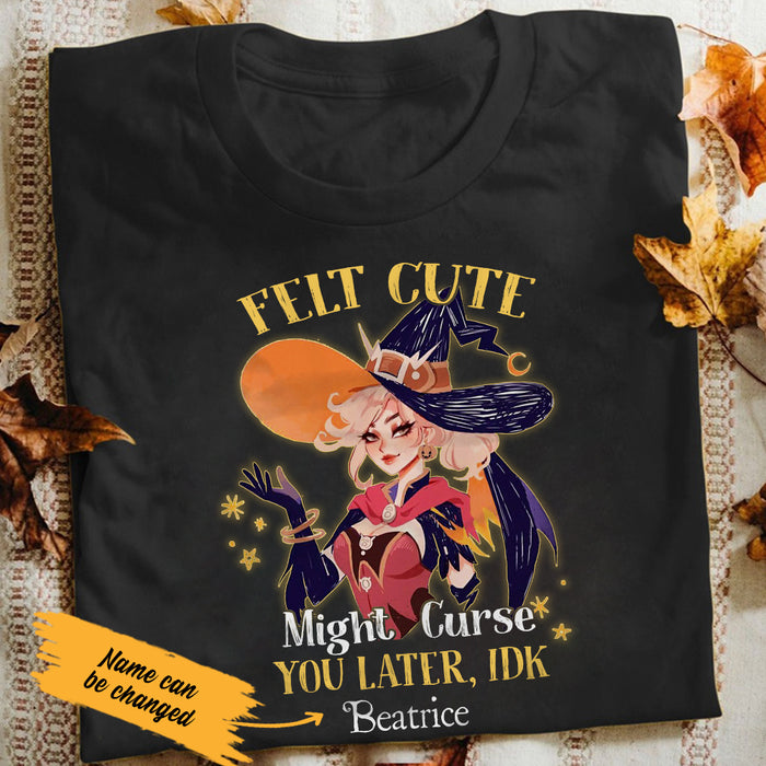 Personalized Witch Might Curse You Later Halloween T Shirt JL161 29O47 1