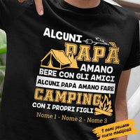 Personalized Dad Camping  Papà Nonno Italian T Shirt AP1411 30O58 thumb 1