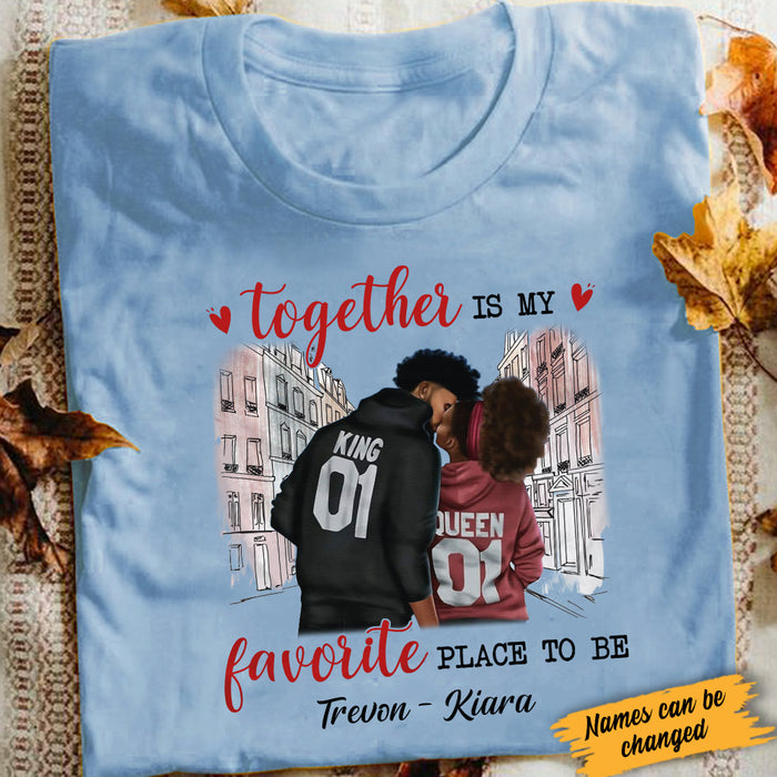 Personalized 'Together Is My Favorite Place' Shirt: Design for Couple ...