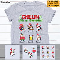 Personalized Grandma Christmas Chillin With Kids T Shirt OB81 81O53 thumb 1