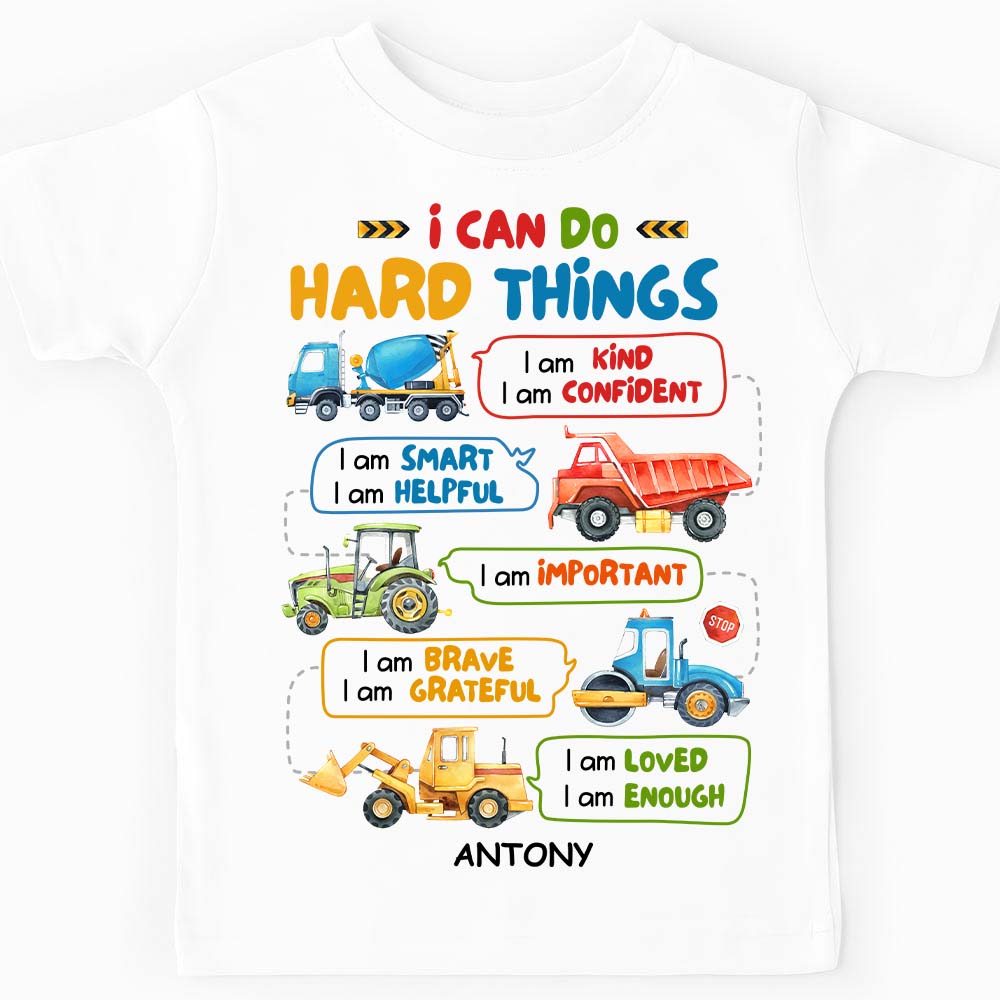 Personalized Gift For Grandson I Can Do Hard Things Kid T Shirt - Kid Hoodie - Kid Sweatshirt 30464 Mockup 2