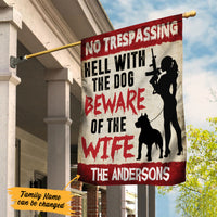 Personalized No Trespassing Halloween Flag AG192 85O57 thumb 1