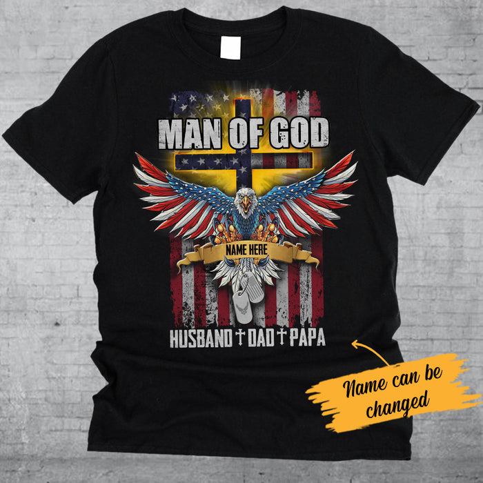 Personalized Dad Grandpa Man Of God T Shirt JN22 95O34 1