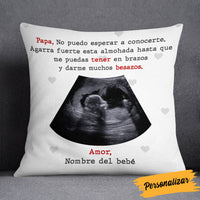 Personalized Ultrasound Mom Dad Spanish Mamá Papá Ultrasonido Pillow AP138 81O58 (Insert Included) thumb 1