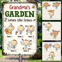 Personalized Grandma Garden Metal Sign JN303 26O47 thumb 1