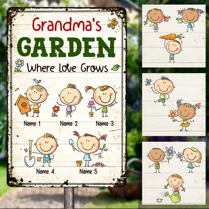 Personalized Grandma Garden Metal Sign JN303 26O47 1