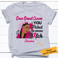 Personalized Dear Breast Cancer BWA T Shirt AG195 28O65 thumb 1
