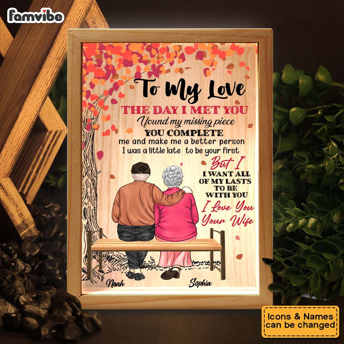 Personalized Couples Gift The Day I Met You Picture Frame Light Box 31127 1