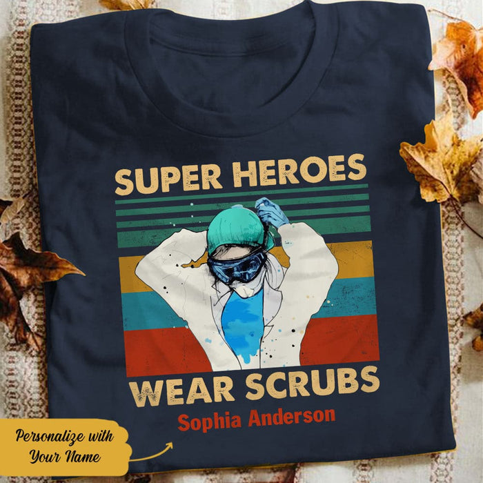 Personalized Nurse Super Heroes Vintage T Shirt JN242 30O58 1