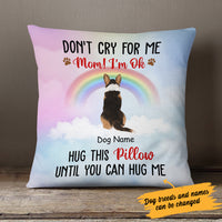 Personalized Memorial Dog Mom Pillow  DB267 81O34 (Insert Included) thumb 1