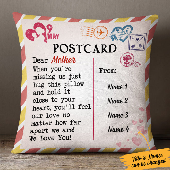 Personalized Mother Day Love Postcard Pillow FB232 65O57 (Insert Included) 1