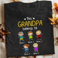 Personalized Grandpa Doodle T Shirt MY131 81O34 thumb 1
