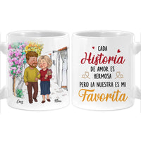 Personalized Couple Spanish Cada Historia De Amor Es Hermosa Mug 31073 thumb 1