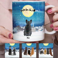 Personalized Dog Christmas Watching Santa Mug OB263 81O53 thumb 1