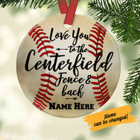 Personalized Baseball Softball  Circle Ornament NB101 85O58 thumb 1