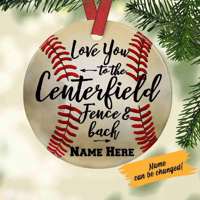 Personalized Baseball Softball  Circle Ornament NB101 85O58 1
