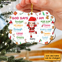Personalized Gift For Grandkid God Says I Am Bible Verse Benelux Ornament 30129 thumb 1