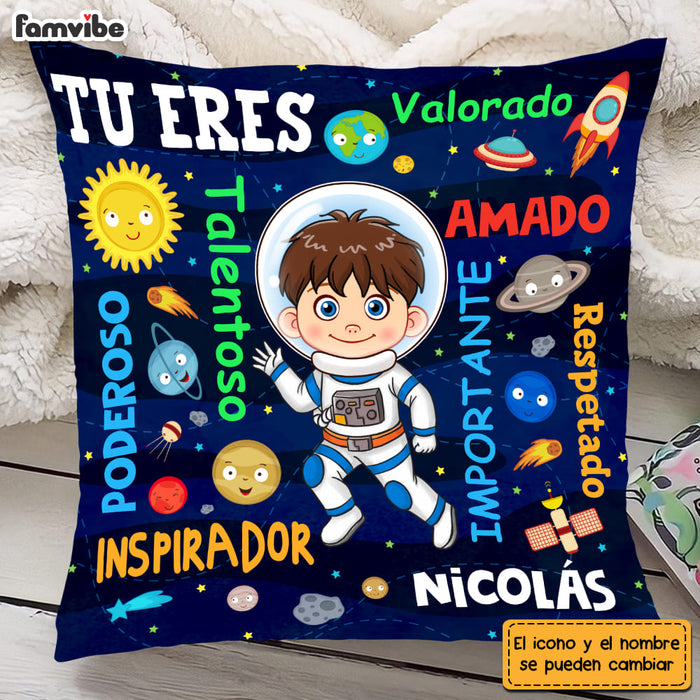 Personalized Gift For Grandson Astronaut Space Spanish Pillow 30721 1