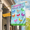 Personalized Grandma Butterfly Kisses Gardening Garden Flag SJL69 85O53 1