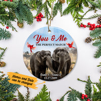 Personalized Elephant Couple  Ornament SB163 65O47 thumb 1