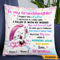 Personalized Unicorn Granddaughter Pillow NB161 24O47 thumb 1