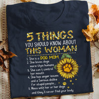 5 Things About Dog Mom T Shirt  DB2312 81O57 thumb 1