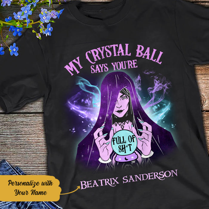 Personalized Halloween Witch Crystal Ball T Shirt JL151 95O58 1