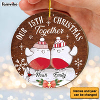 Personalized Couple Our Christmas Together Circle Ornament 30224 thumb 1