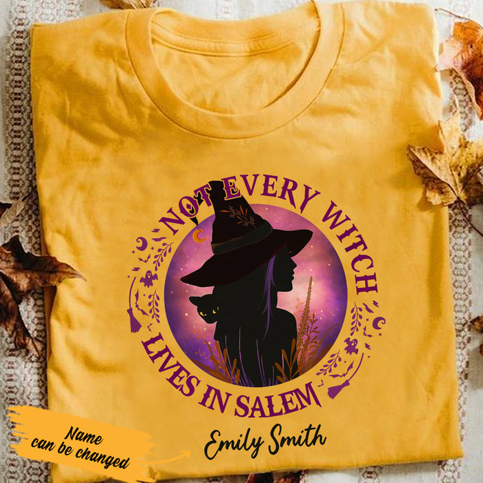 Personalized Halloween Not Every Witch Lives in Salem Gold T Shirt JL163 67O36 1
