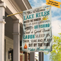 Personalized Lake Rules Garden Flag JN271 85O34 thumb 1