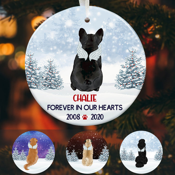 Personalized Forever In Our Hearts Dog Memorial  Ornament OB191 29O47 1