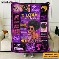 Personalized Gift For Daughter Purple Theme Upload Photo Blanket 31475 thumb 1