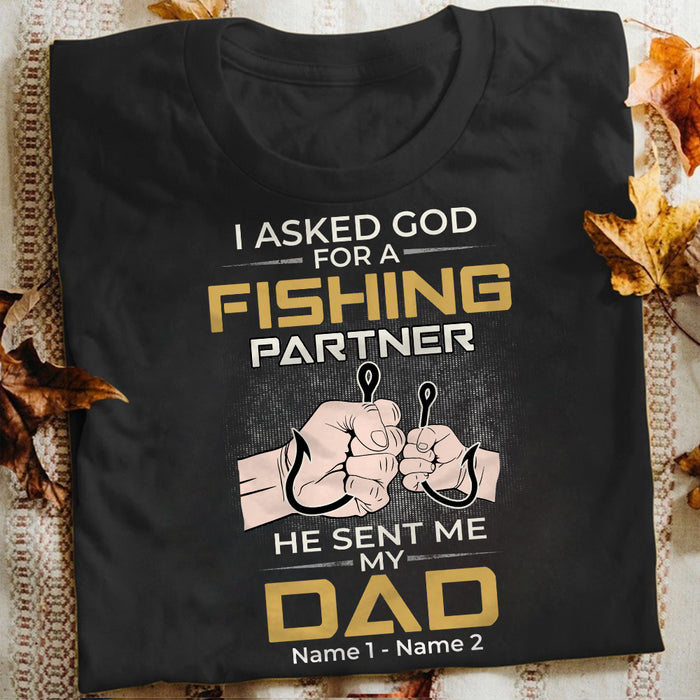 Personalized Fishing  Partner Dad Grandpa T Shirt MR231 65O34 1