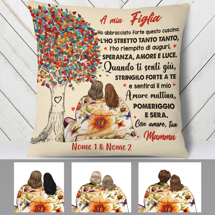 Personalized Mom Grandma Mamma Nonna Italian Tree Pillow AP73 30O60 (Insert Included) 1