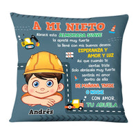 Personalized Gift For Grandson Construction Hug This Spanish Pillow 30753 thumb 1
