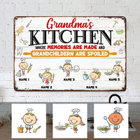 Personalized Kitchen Mom Grandma Metal Sign JL121 26O36 thumb 1