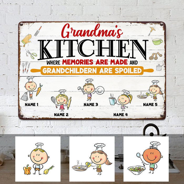 Personalized Kitchen Mom Grandma Metal Sign JL121 26O36 1