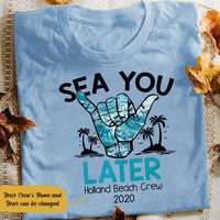 Personalized Beach Crew White T Shirt JN253 95O58 thumb 1