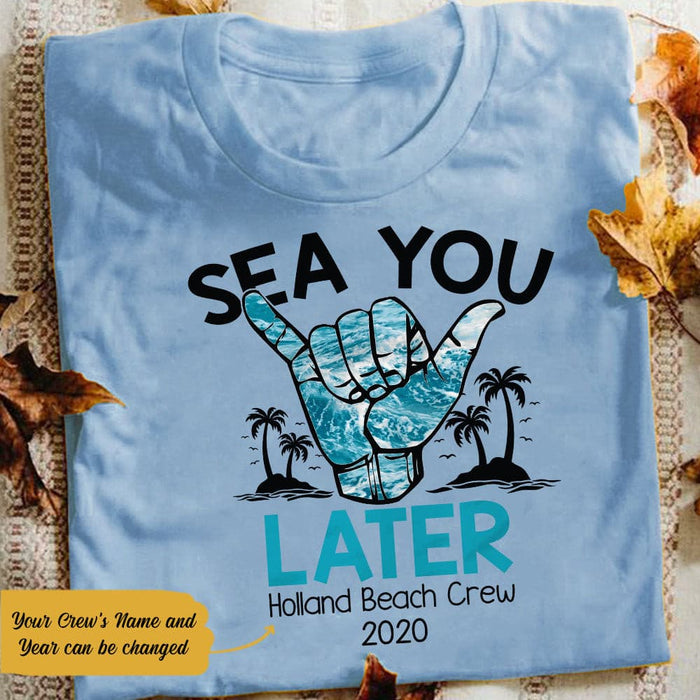 Personalized Beach Crew White T Shirt JN253 95O58 1