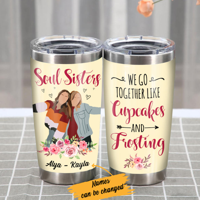Personalized Girl Friends Cupcake And Frosting Steel Tumbler AG53 26O57 1