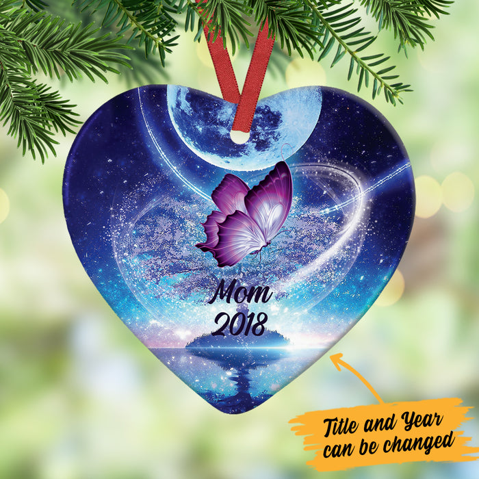 Personalized Butterfly Memorial Mom Dad Heart Ornament SB71 87O36 1